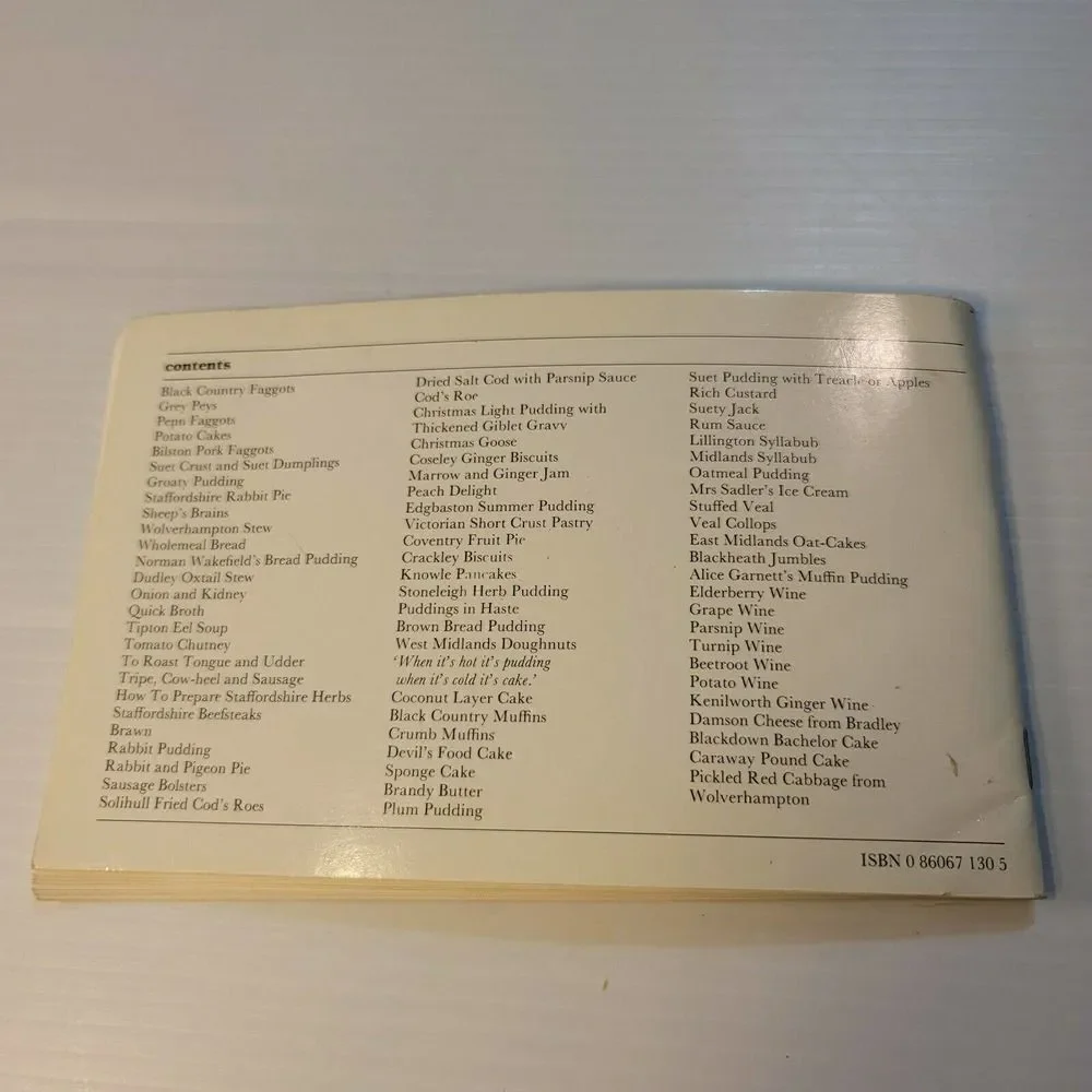 Old Midlands Recipes Catherine Rothwell Cookbook